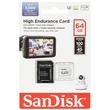 Sandisk 64GB microSDXC High Endurance CL10 U3 V30 + adapterrel - 4