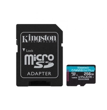 Kingston 256GB microSDXC Canvas Go! Plus 170R A2 U3 V30 Card + adapterrel