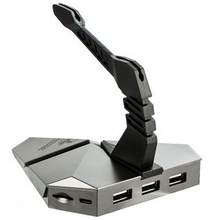 Platinet Omega Varr Mouse Bungee 3in1 Combo USB2.0 Hub and microSD reader Silver