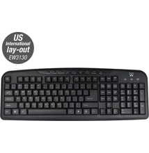 Ewent EW3130 Multimedia keyboard Black US
