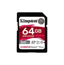 Kingston 64GB SDXC Class10 UHS-II U3 V90 Canvas React Plus