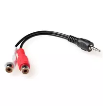 ACT audio connection cable 1x 3,5 mmm jack male naar 1x 3.5mm stereo jack male - 2x RCA female
