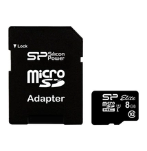 Silicon Power 8GB microSDHC Elite Class 10 UHS-I + adapterrel