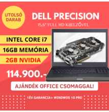 DELL PRECISION M4800 ( Intel Core i7 / 16GB memória / 256GB SSD / 2GB Nvidia Quadro K1100M vieókártya / 15,6" FULL HP IPS )