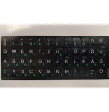 MAGYAR Billentyűzet matrica | fekete alapon fehér karakter |