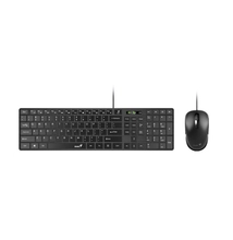 Genius SlimStar C126 Wired keyboard + mouse Black HU