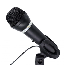 Gembird MIC-D-04 condenser microphone with desk-stand Black