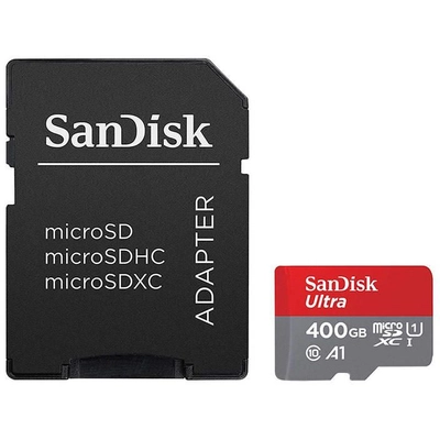 Sandisk 400GB microSDXC Ultra Android Class 10 UHS-I U1 A1 + adapterrel
