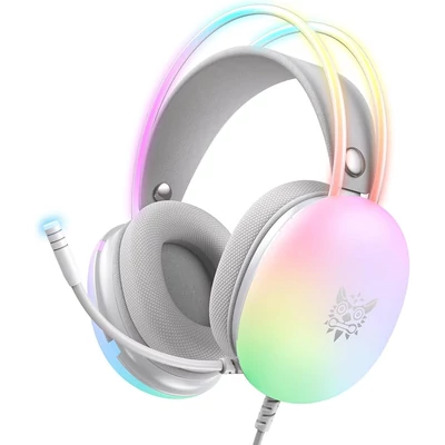 Onikuma X25 RGB Gamer fejhallgató FEHÉR