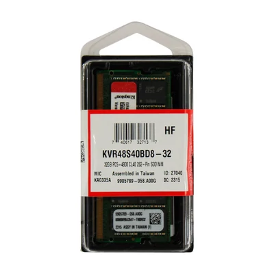 Kingston 32GB DDR5 SO-DIMM RAM memória ( ÚJ ) ( 4800Mhz / CL40 ) - KVR48S40BD8-32