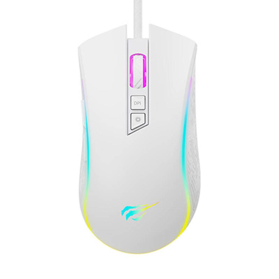 Havit MS966 RGB vezetékes Gamer egér FEHÉR