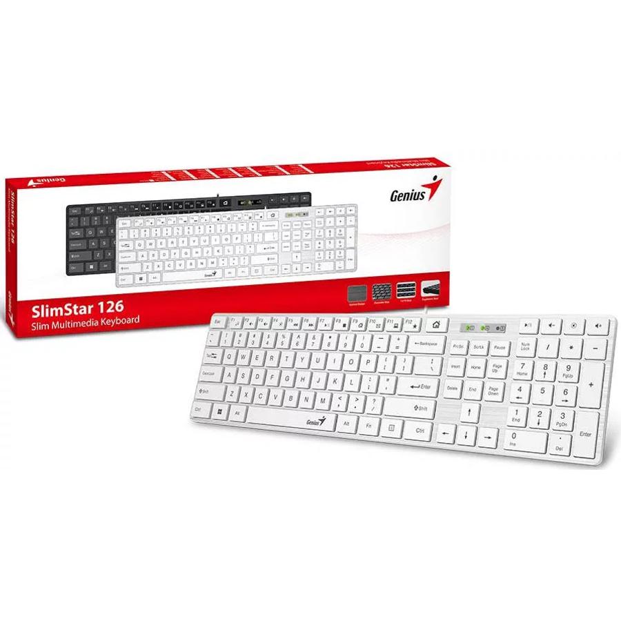 Genius SlimStar 126 fehér, magyar